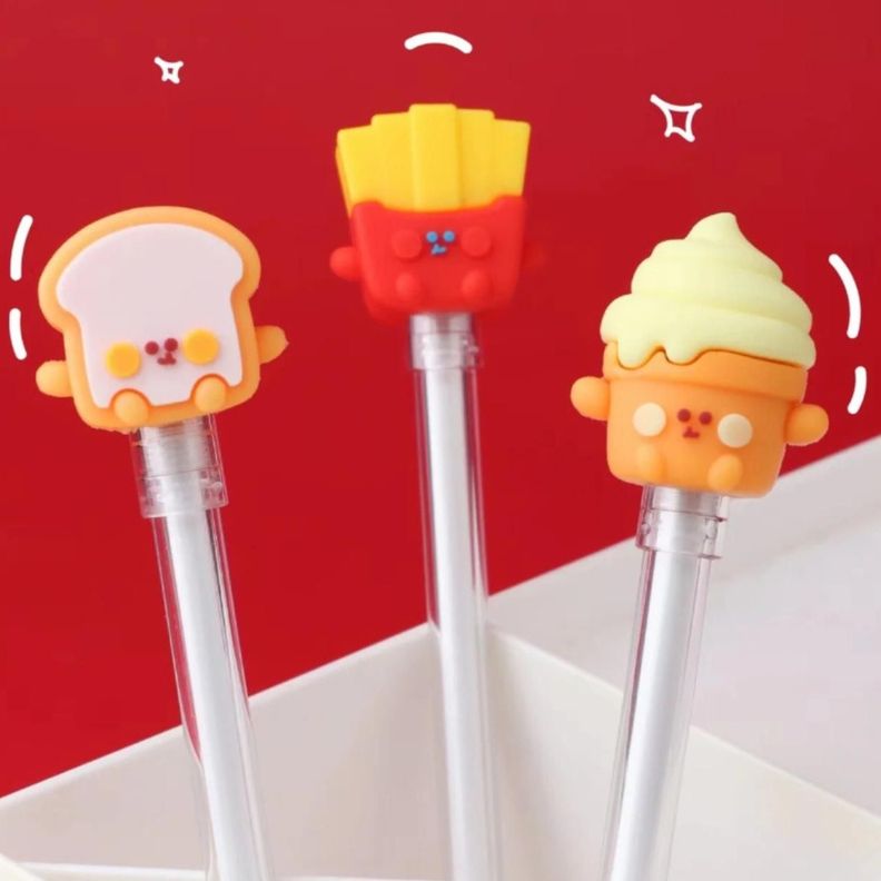 Set 6 Lapices De Alimentos Variados Kawaii Cute-5