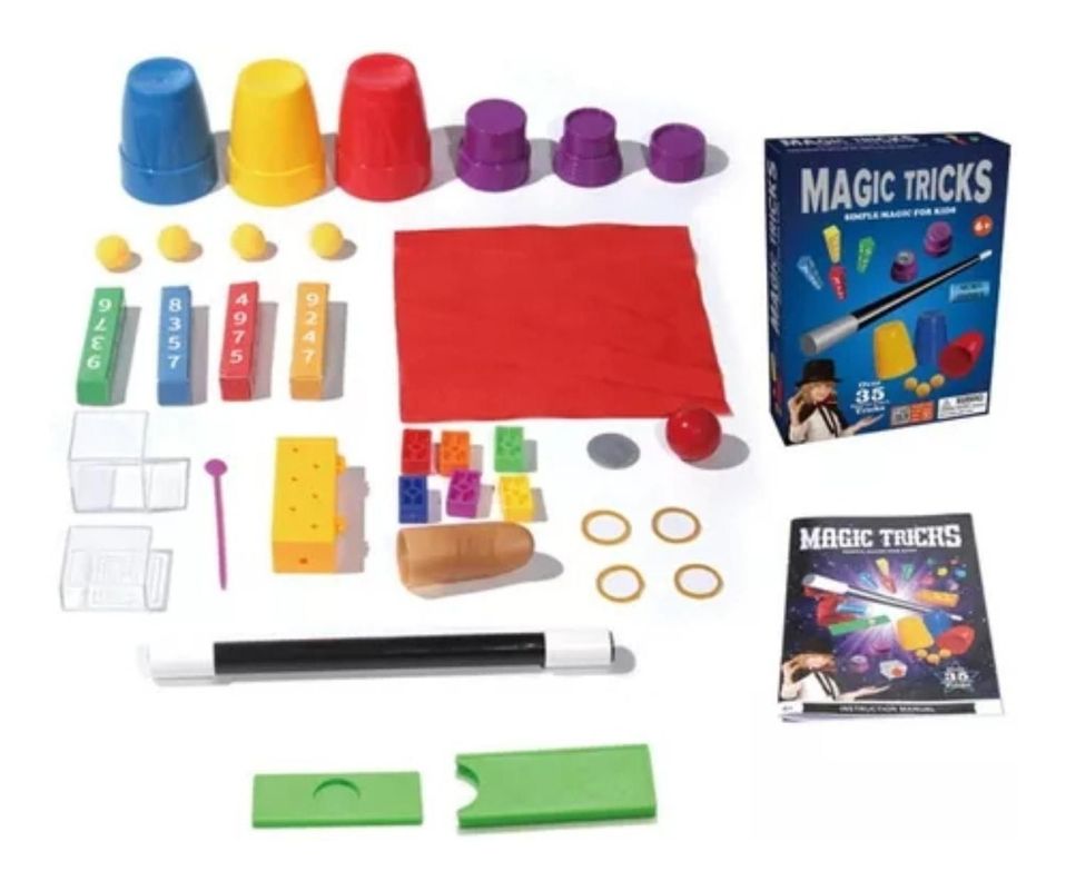 Set Juego De Magia Magic 35 Trucos De Mago Con Varita Niños-1