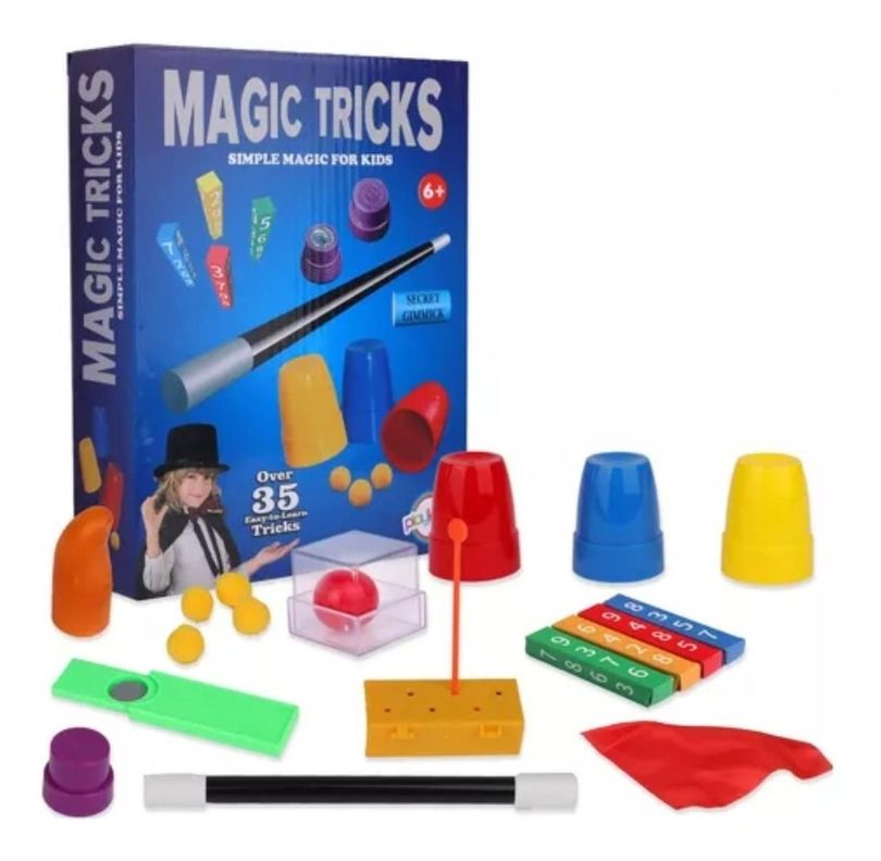 Set Juego De Magia Magic 35 Trucos De Mago Con Varita Niños-2