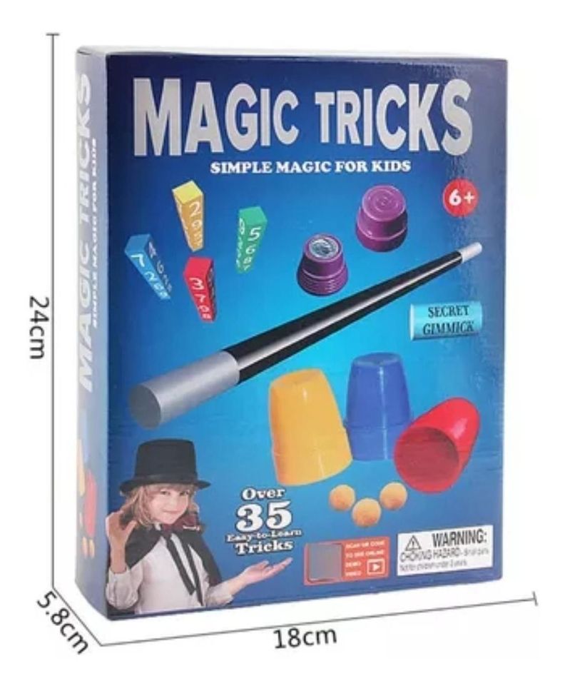 Set Juego De Magia Magic 35 Trucos De Mago Con Varita Niños-3