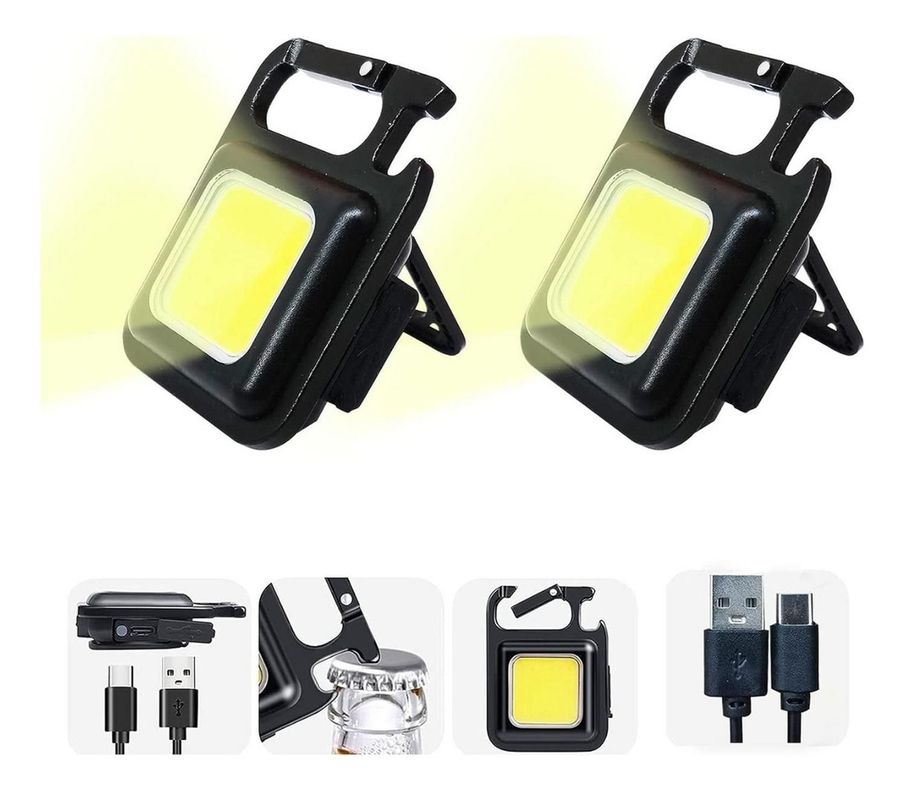 Llavero Linterna Led Recargable Con Destapador Multifuncion-2