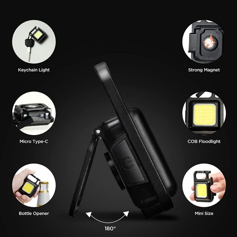 Llavero Linterna Led Recargable Con Destapador Multifuncion-7