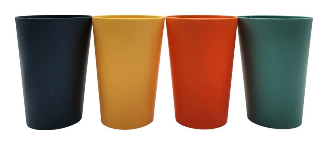Pack 4 Vasos Plásticos De Colores Reutilizables Para Fiestas-0