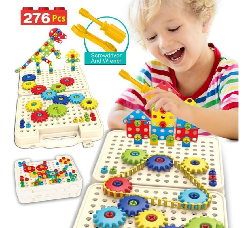 Juego De Mesa Engranajes Circuitos Bloques Educativo-3