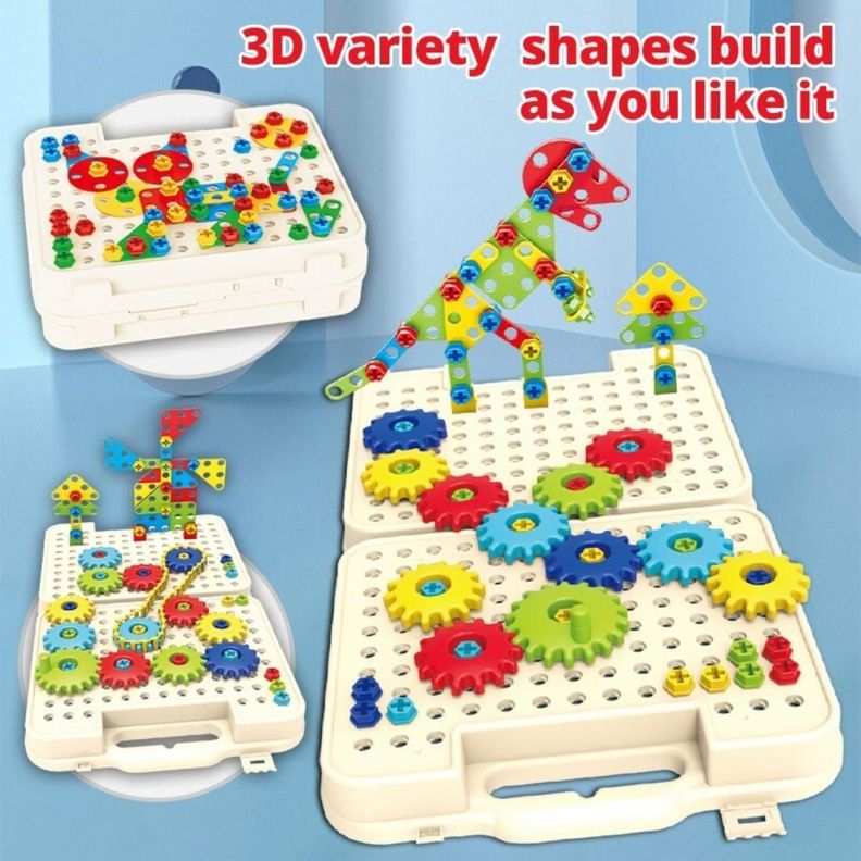 Juego De Mesa Engranajes Circuitos Bloques Educativo-6