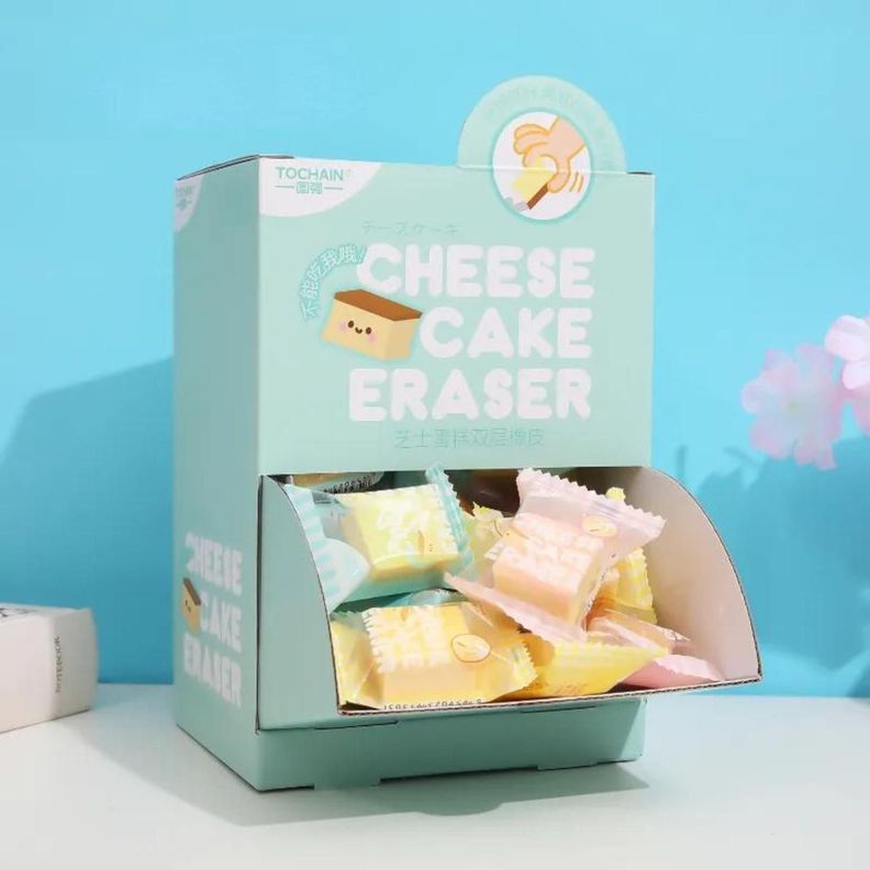 Goma De Borrar Cheese Cake Kawaii Cute Utiles Escolares-1