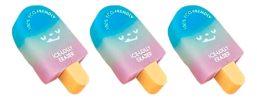 Set 3 Gomas De Borrar Paleta De Helado Kawaii Cute-0