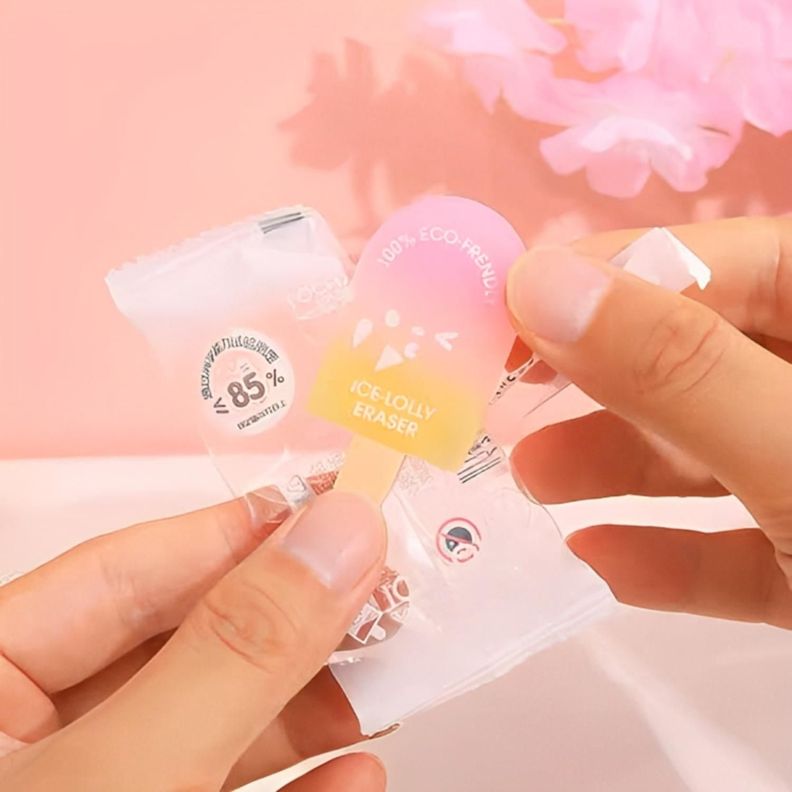 Set 3 Gomas De Borrar Paleta De Helado Kawaii Cute-2