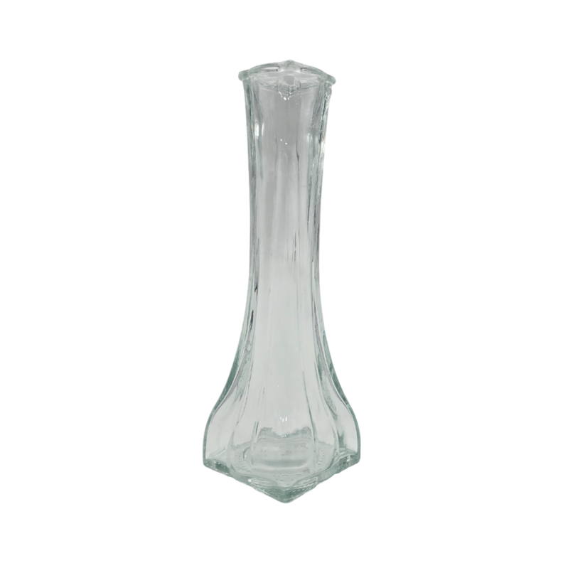 Florero Decorativo De Vidrio Cristal Pequeño Transparente-1