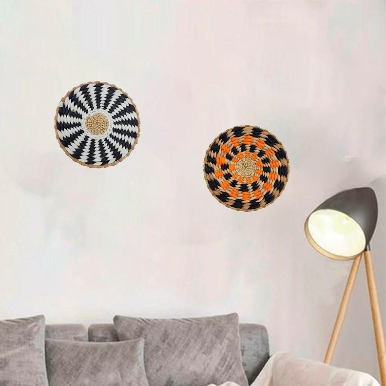 Circulo Decoración De Mimbre Para Pared Casa Terraza Pequeño-4