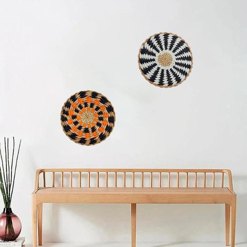 Circulo Decoración De Mimbre Para Pared Casa Terraza Pequeño-6