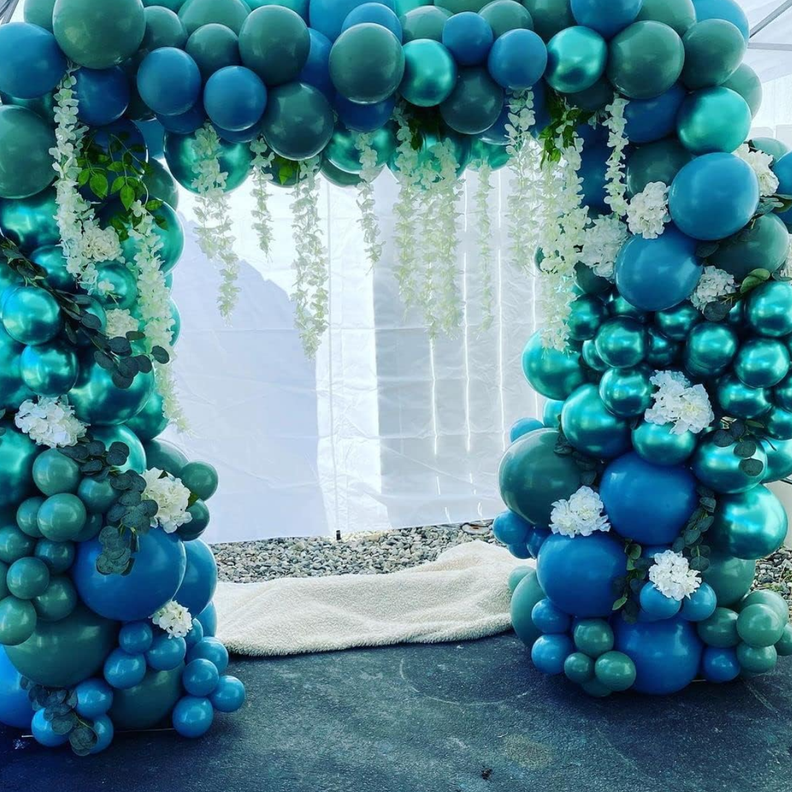 Globos Verde Metalizado 50 Unidades Tamaño 25 Cm-5