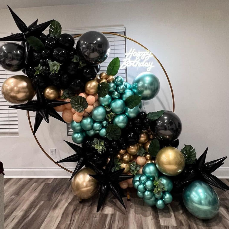 Globos Verde Metalizado 50 Unidades Tamaño 25 Cm-6