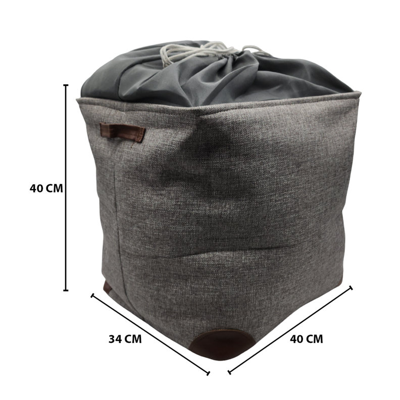 Cesto Canasto Para Ropa Sucia Plegable Organizador De Tela-4