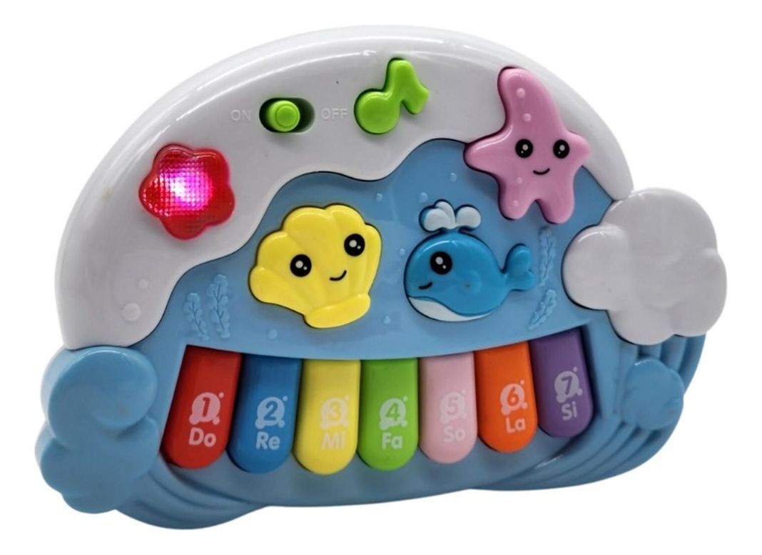 Juguete Piano Musical Con Luces Sonidos Animales Playa Mar-1
