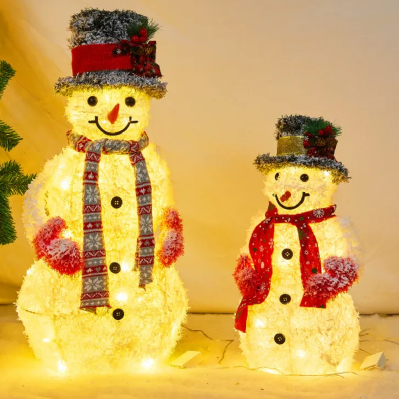 Muñeco De Nieve Navideño De Navidad 70 CM Luz Led Calida-1