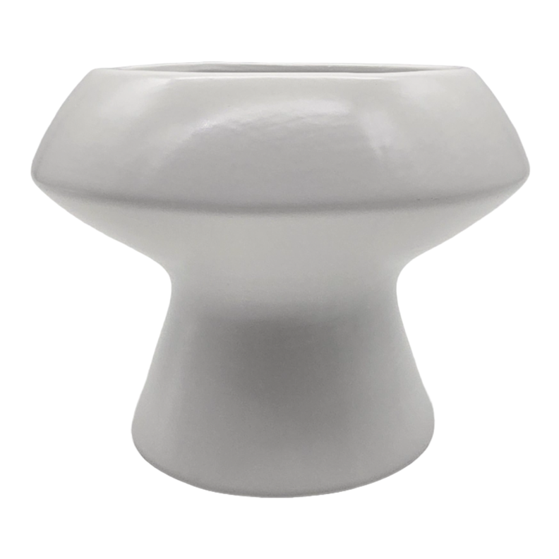 Set 3 Macetero Maceta De Ceramica Con Forma De Seta Blanco-3