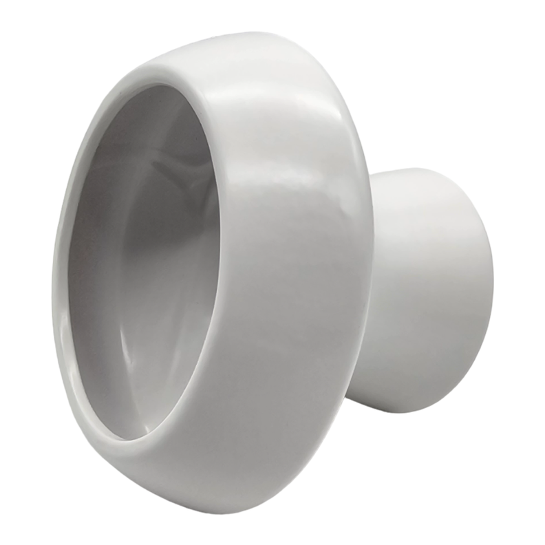 Set 3 Macetero Maceta De Ceramica Con Forma De Seta Blanco-5