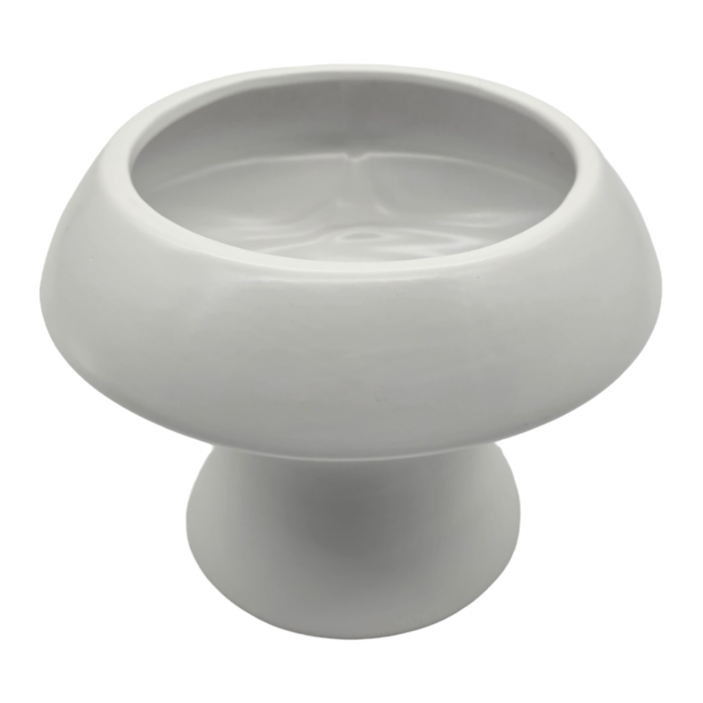 Set 3 Macetero Maceta De Ceramica Con Forma De Seta Blanco-6