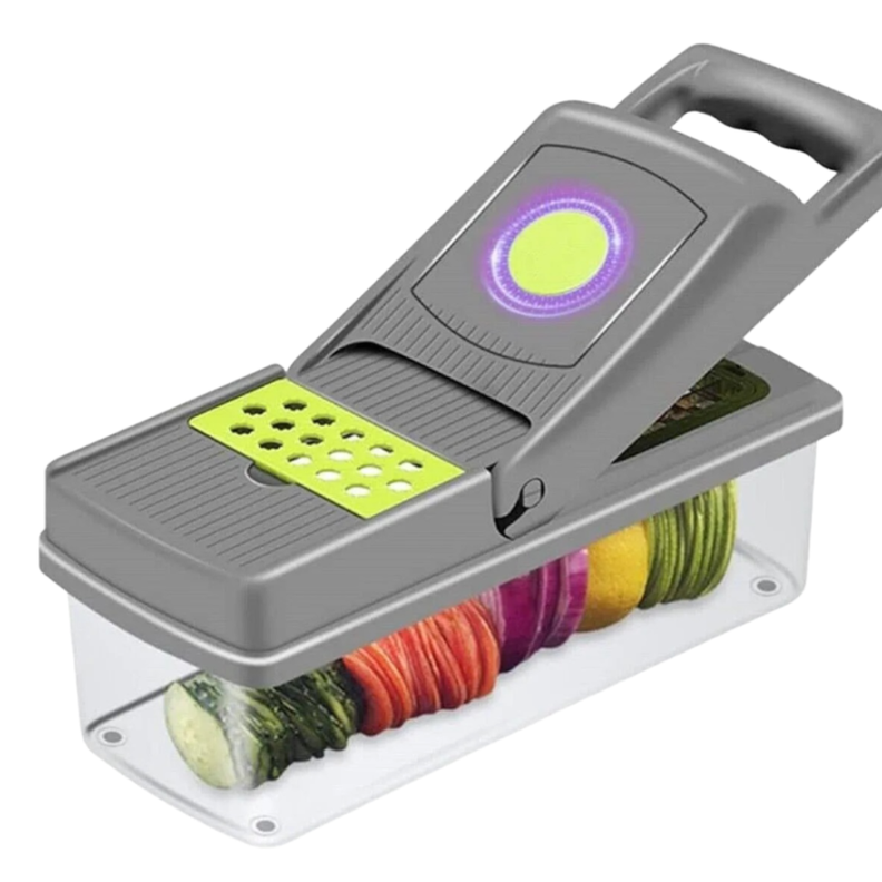 Set Picador Cortador De Verduras y Frutas 14 En 1 Rallador-0