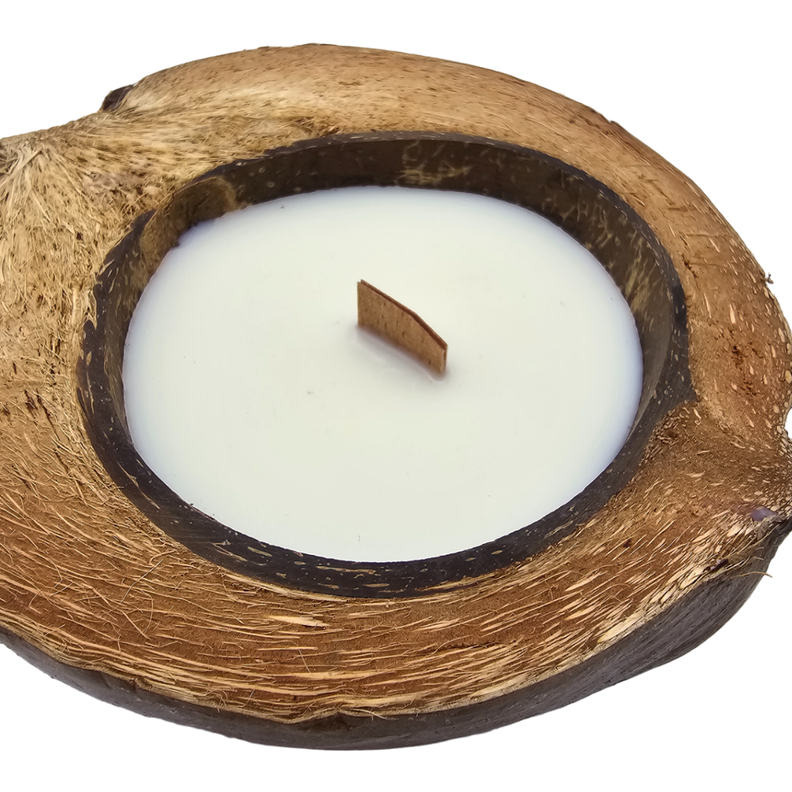 Vela Aromatica Ecologica Aroma De Coco Natural Cera Natural-3