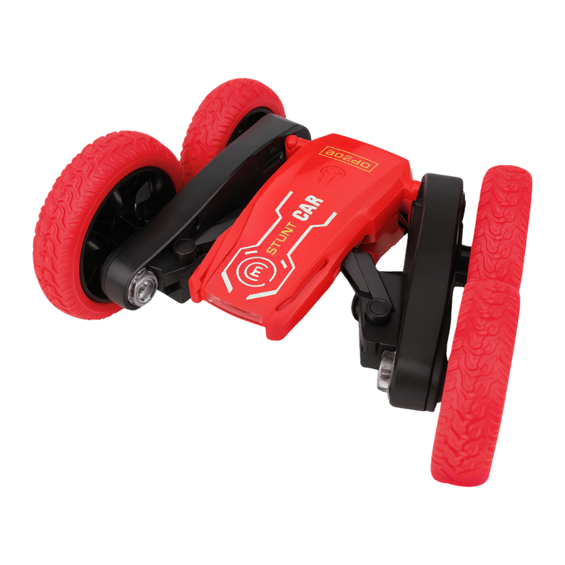 Auto a Control Remoto Acrobatico RC Ruedas Plegables Luces Rojo