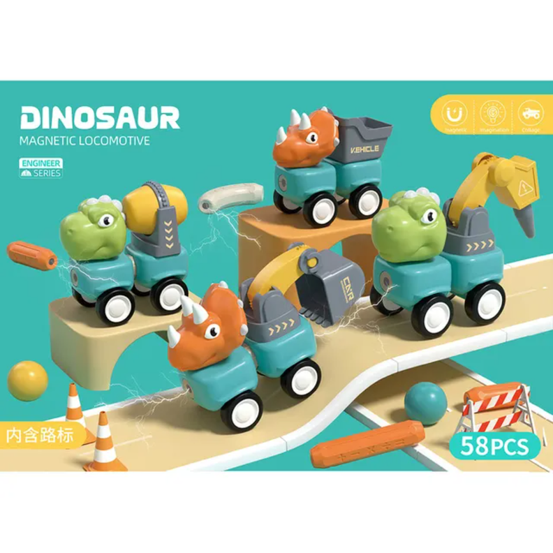Juego De Varillas Magneticas Dinosaurios Juguete Didactico-7