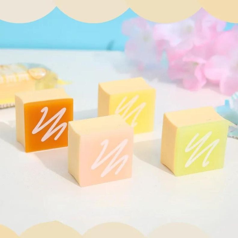 Set 3 Gomas De Borrar Cheese Cake Kawaii Cute-3