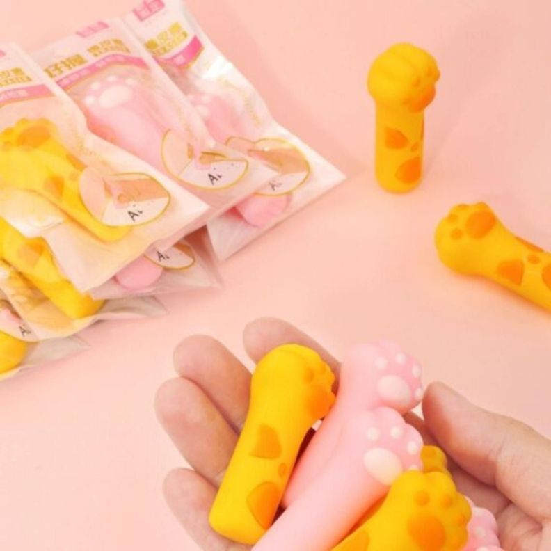 Goma De Borrar Patita De Gatito Kawaii Cute Utiles Escolares-1