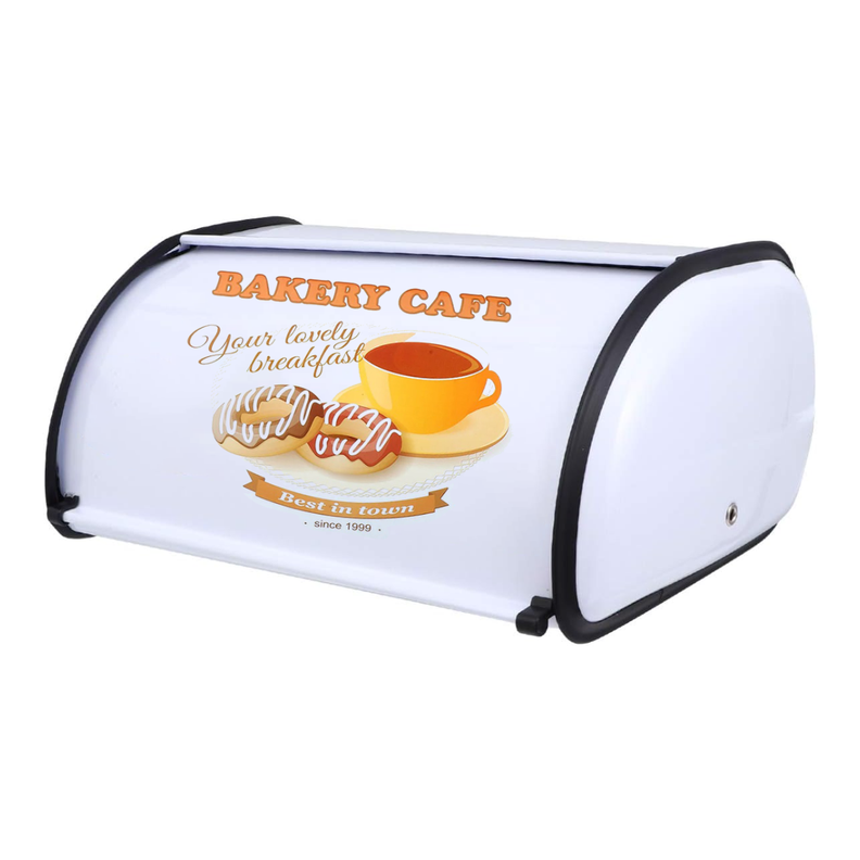 Panera Metálica Vintage Retro Abatible Acero Color Blanco-2