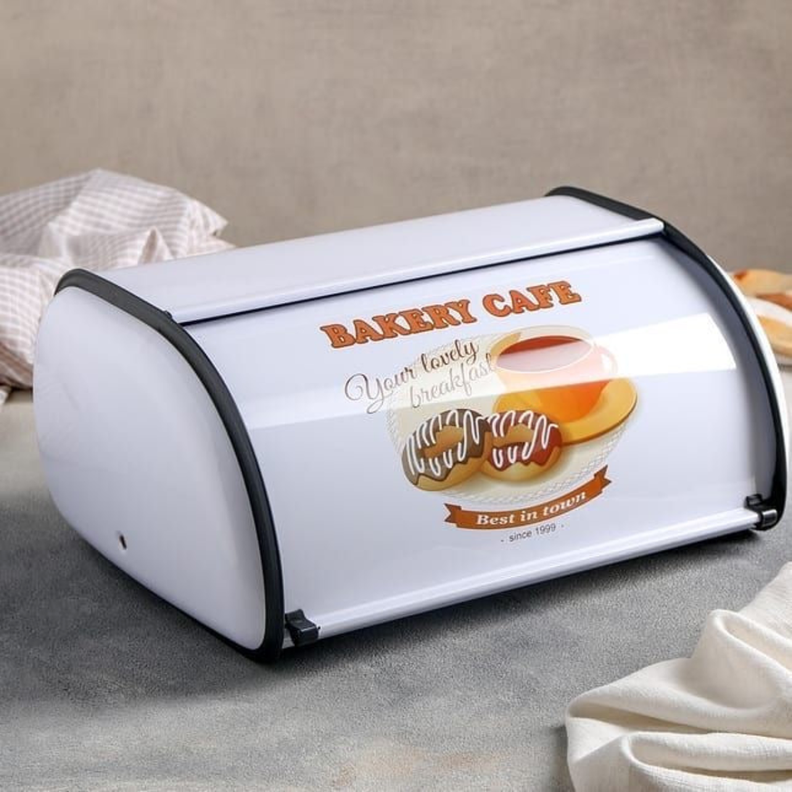 Panera Metálica Vintage Retro Abatible Acero Color Blanco-4