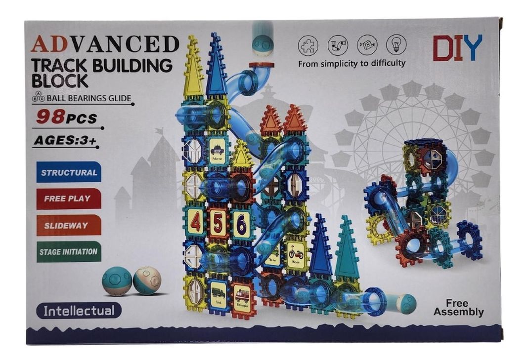 Set De Construccion Tobogan Carrera De Bolitas 98 Piezas-1