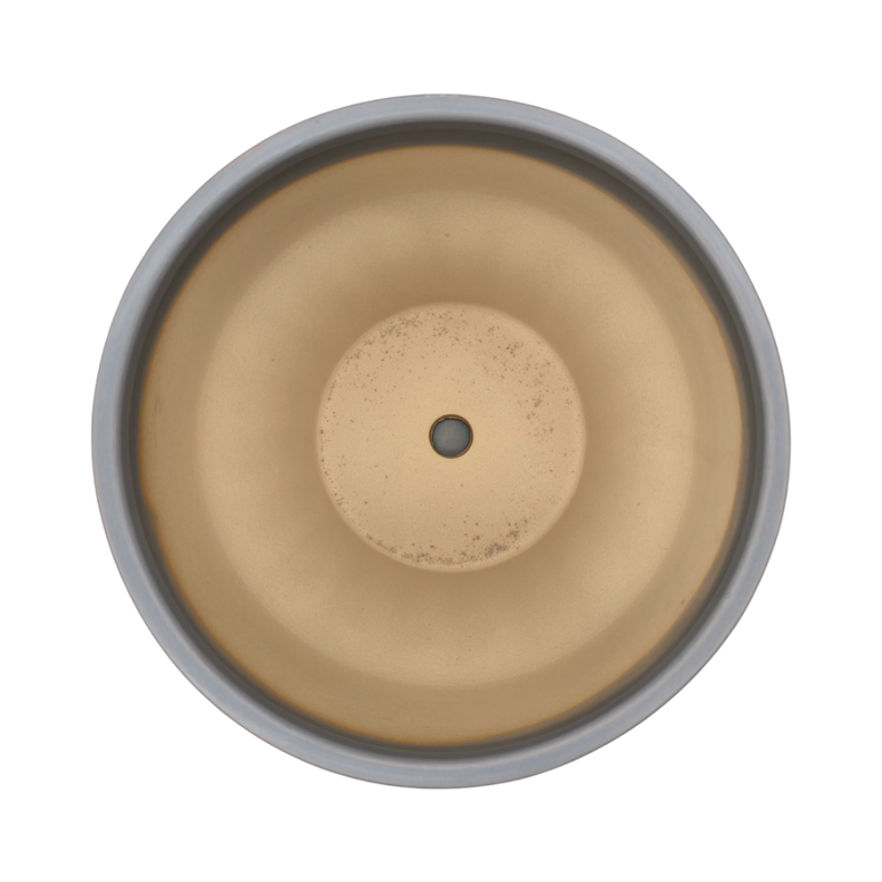 Macetero Maceta De Ceramica Gris Patrones Negro Alto M-5