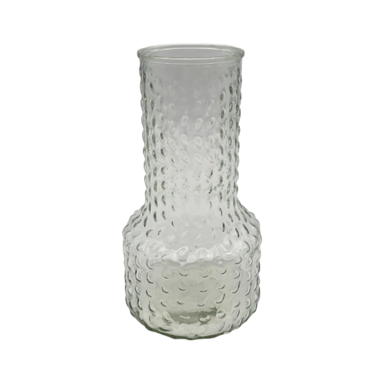 Florero Decorativo De Vidrio Con Diseño Base Ancha Blanco 25-0