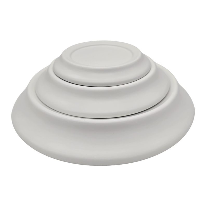 Set 3 Maceteros Maceta De Ceramica Diamante Elegante Blanco-4