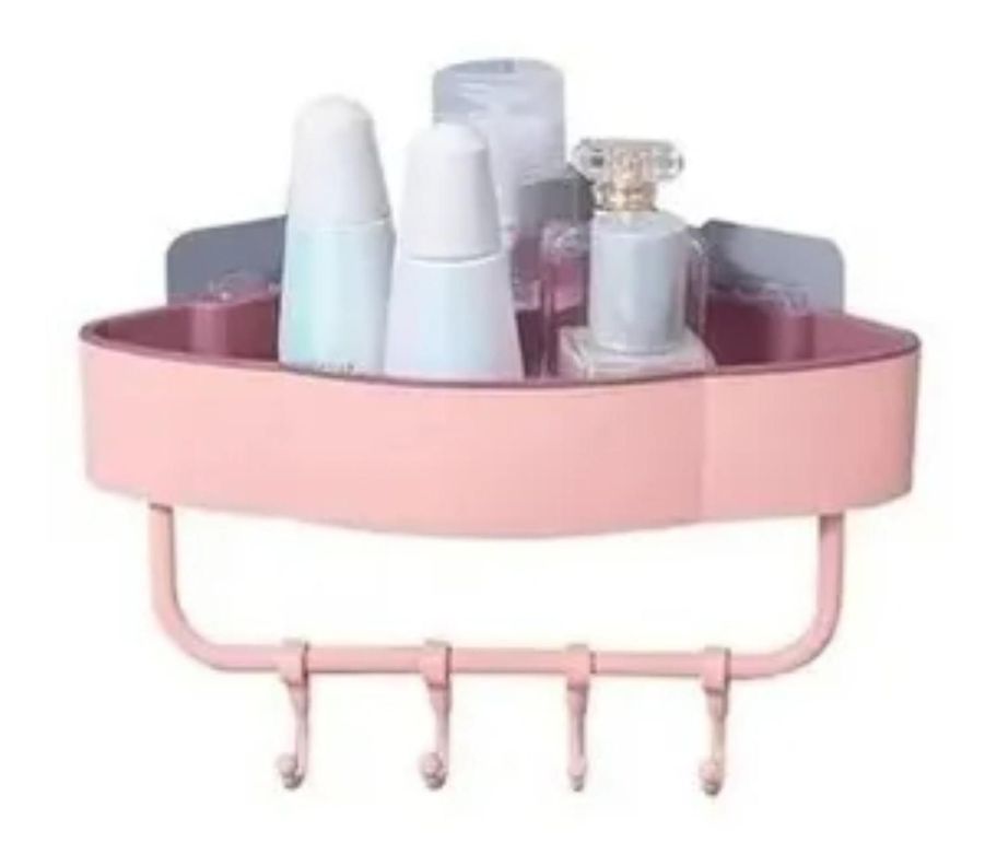 Organizador Ducha Baño Cocina Esquinero Plástico Adhesivo-0