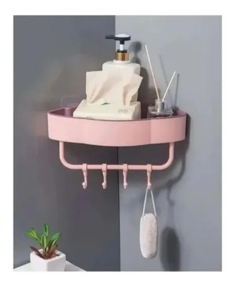 Organizador Ducha Baño Cocina Esquinero Plástico Adhesivo-2