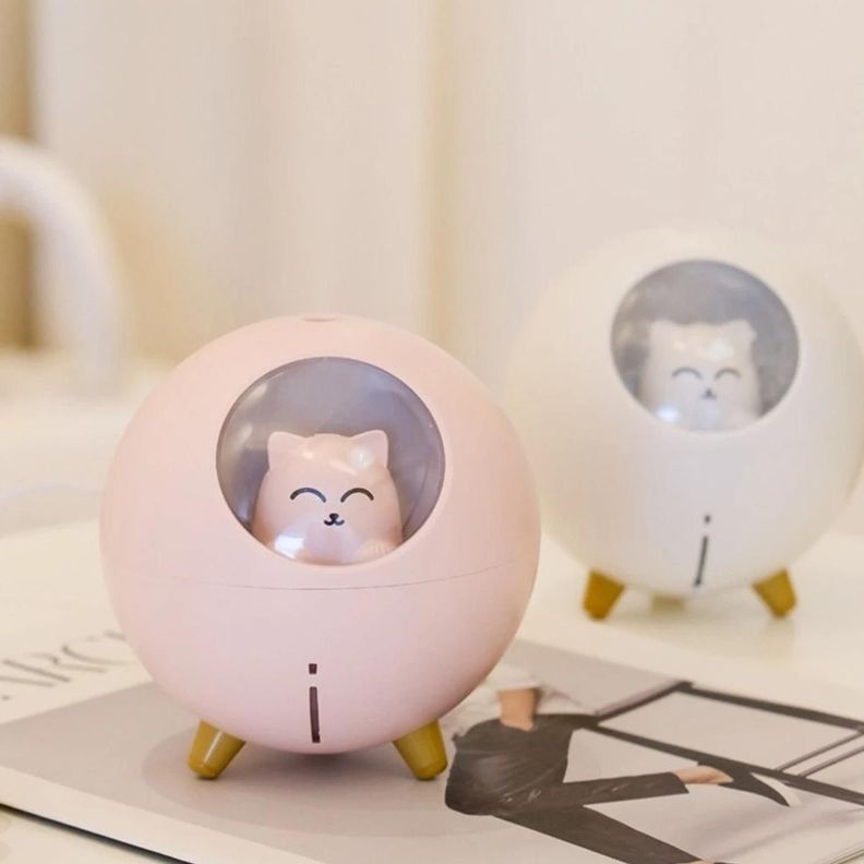 Humidificador Usb De Gatito Redondo Kawaii Vaporizador-1