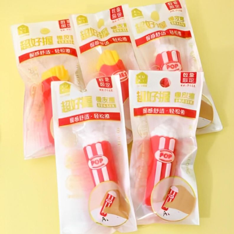 Set 3 Gomas De Borrar Papas Fritas Kawaii Cute-1