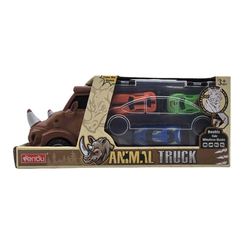 Camion De Carga Maletin Transportador Autitos Juego Animal-1