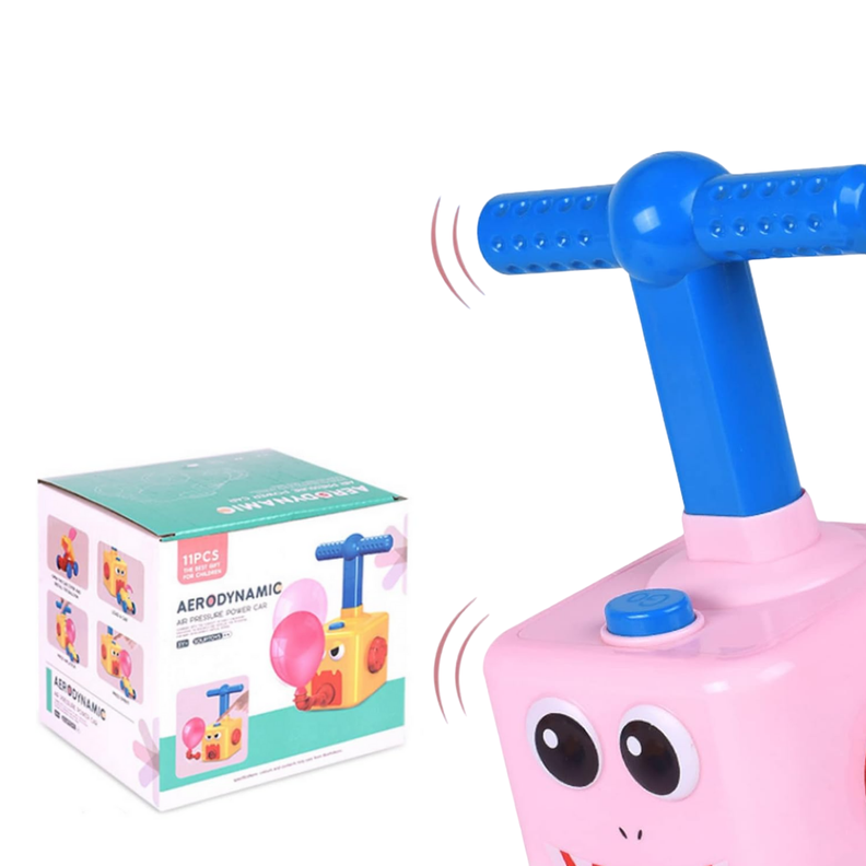 Juego Inflador De Globos Para Niños Autos Carreras Rosado-0
