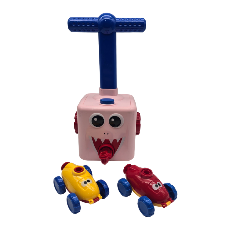 Juego Inflador De Globos Para Niños Autos Carreras Rosado-4