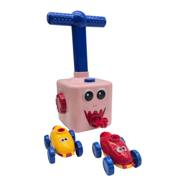 Juego Inflador De Globos Para Niños Autos Carreras Rosado-5