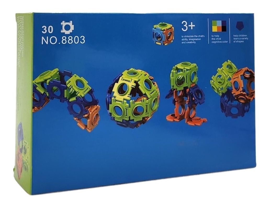 Set Bloques Armables Cuadrados Múltiples Figuras Posibles-1