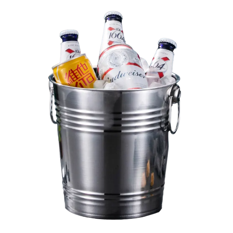 Hielera Metalica Grande Con Asas Champaña Hielo Tragos-1