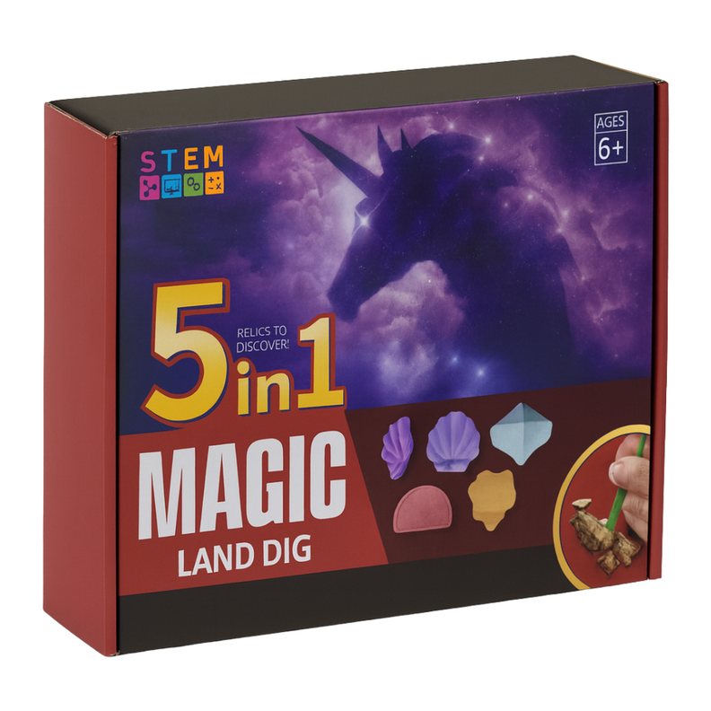 Kit De Excavacion Magic 5 En 1 Juguete Educativo Infantil Rojo