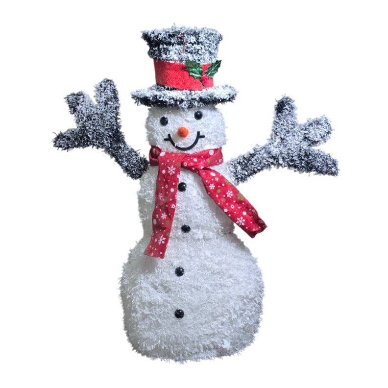 Muñeco De Nieve Navideño De Navidad Luz Led Calida 70 CM-0