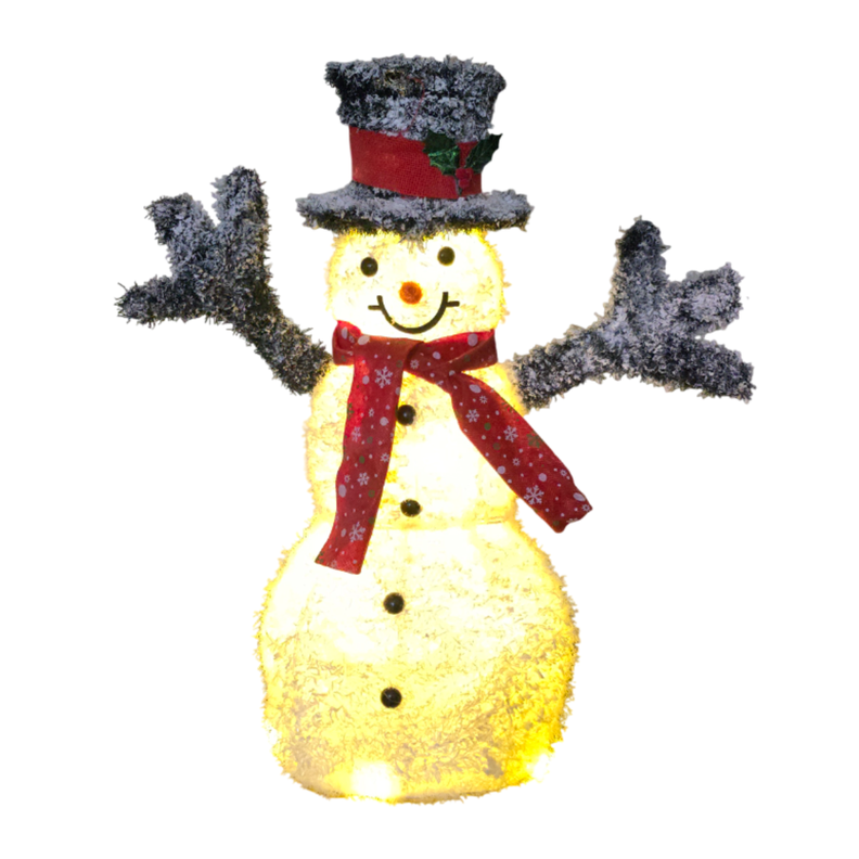 Muñeco De Nieve Navideño De Navidad Luz Led Calida 70 CM-1