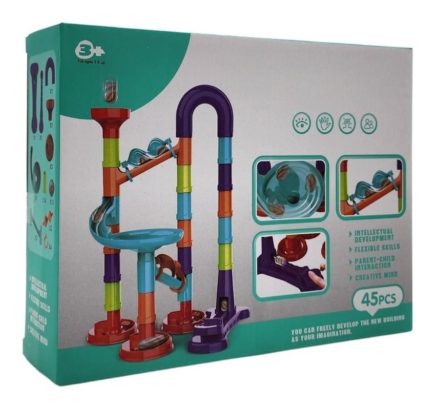 Circuito De Bolitas Entretenido Armable 45 Piezas Puzzle-0