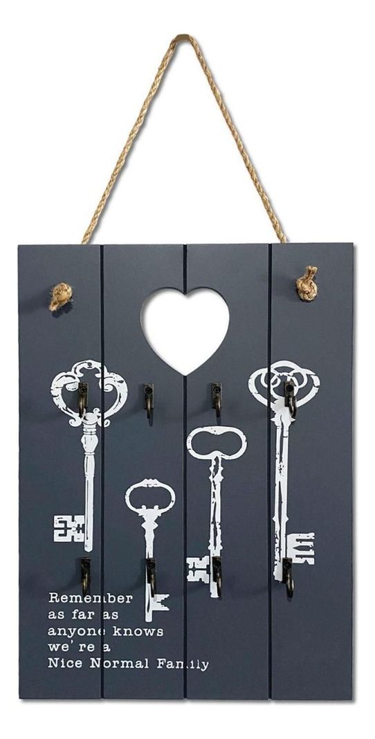 Porta Llave De Madera Colgador Para Llaves Decorativo Cuadro-0